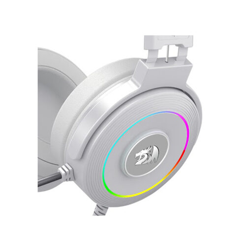 Auriculares Gamer Redragon Lamia H320 RGB Usb 7.1 Blanco Con Base - Imagen 4