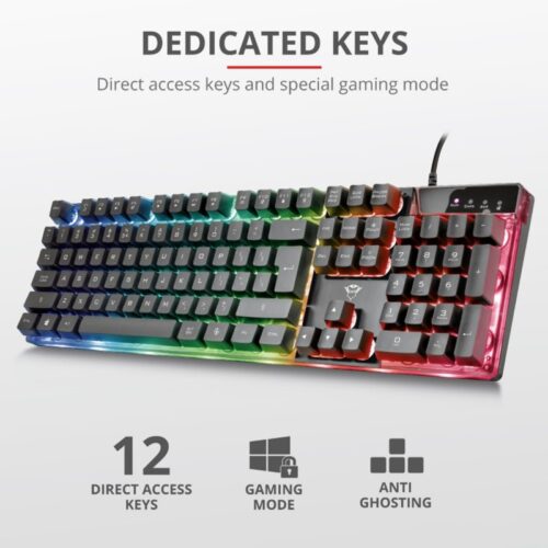 Teclado Gamer Trust Azor GXT 835 SP - Imagen 5