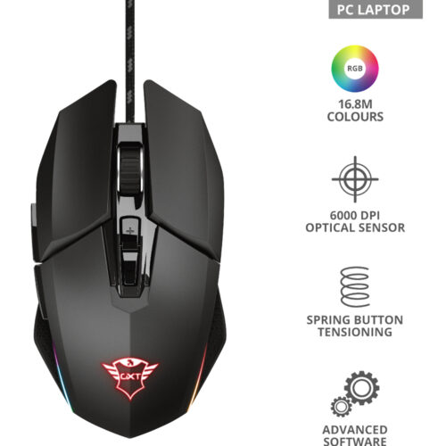 Mouse Gamer Trust GXT950 Idon RGB - Imagen 6
