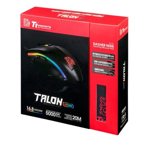 Mouse Gamer TT eSports Talon Elite RGB + Mini Dasher - Imagen 7