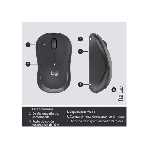 Kit Teclado + Mouse Inalambrico Logitech Mk295 (Silent) - Imagen 4