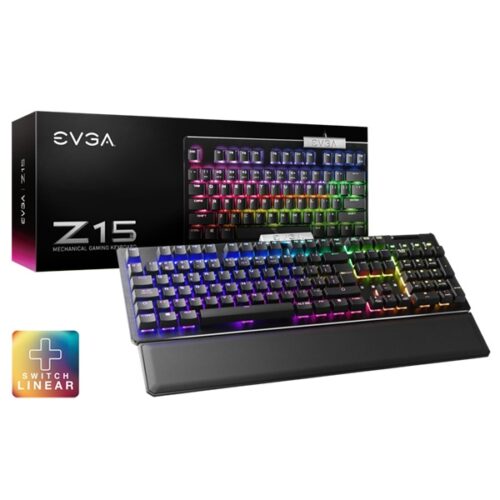 Teclado Gamer EVGA Z15 SP RGB Linear Silver - Imagen 2